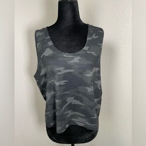 Athleta Shanti Black & Gray Camo Crop Tank 3.0 Women's Plus Size 2X